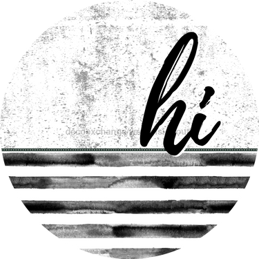 Black Stripe Door Hanger Dco-01620-Dh 18’ Round Wood